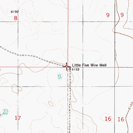 Topographic Map of Little Five Wire Well, NM