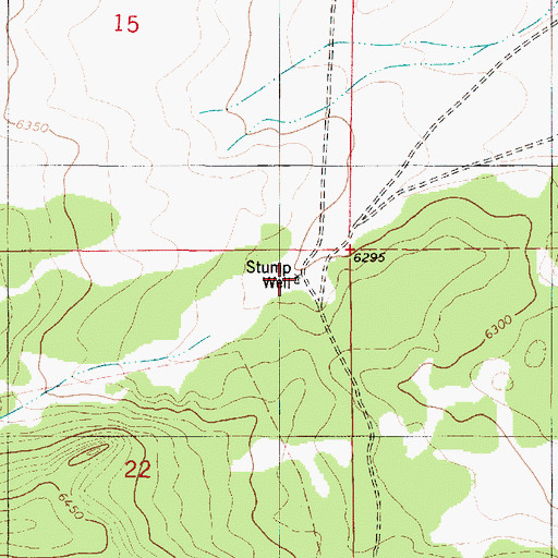 Topographic Map of Stump Well, NM