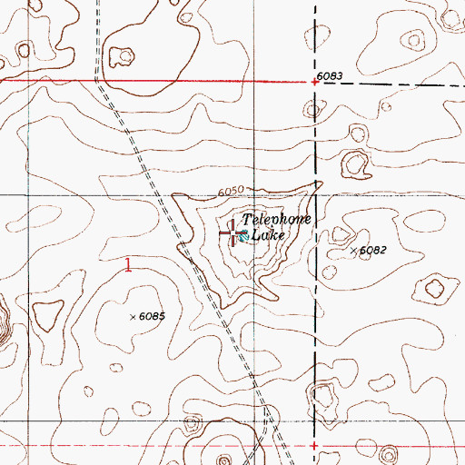 Topographic Map of Telephone Lake, NM