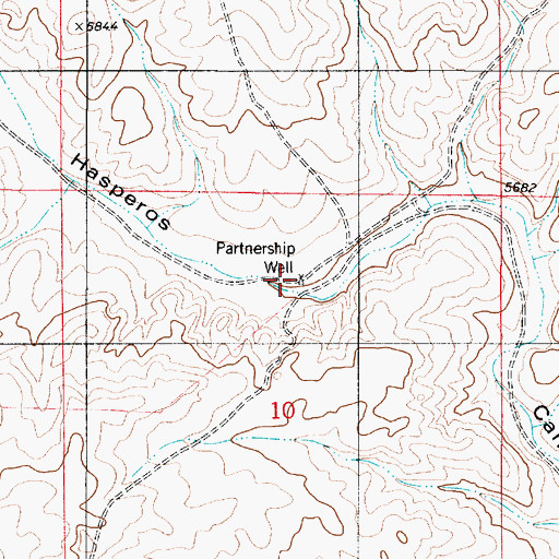 Topographic Map of Partnership Well, NM