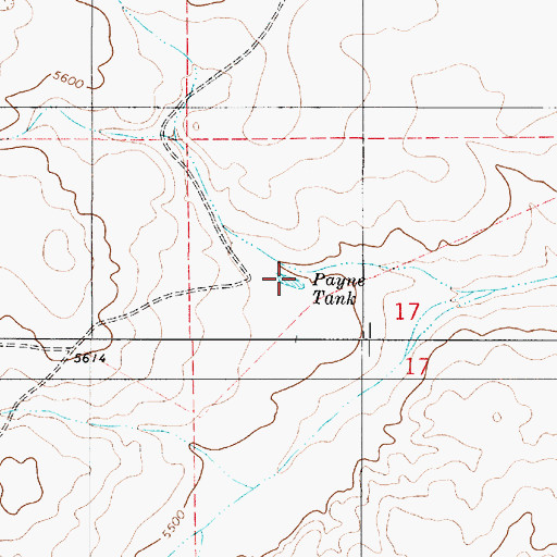 Topographic Map of Payne Well, NM