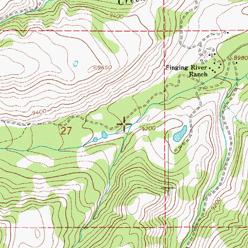 Topographic Map of Central Branch, CO