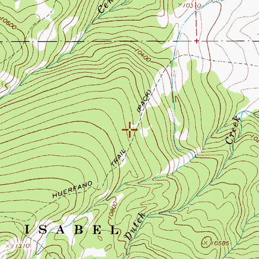 Topographic Map of Huerfano Trail, CO