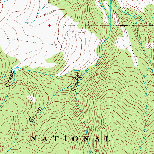 Topographic Map of Deep Creek, CO