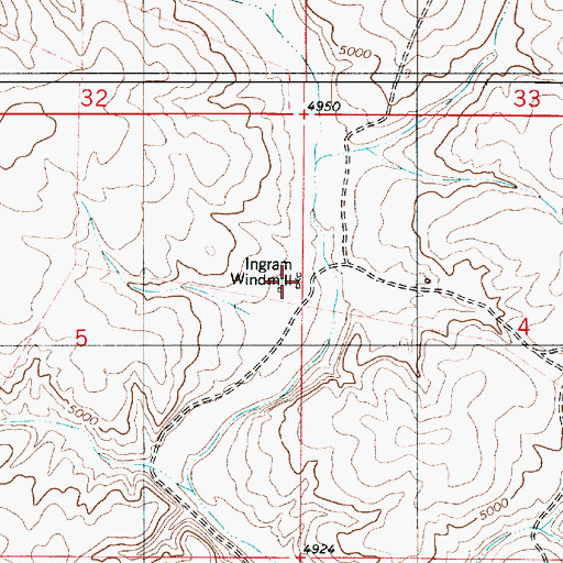Topographic Map of Ingram Windmill, NM