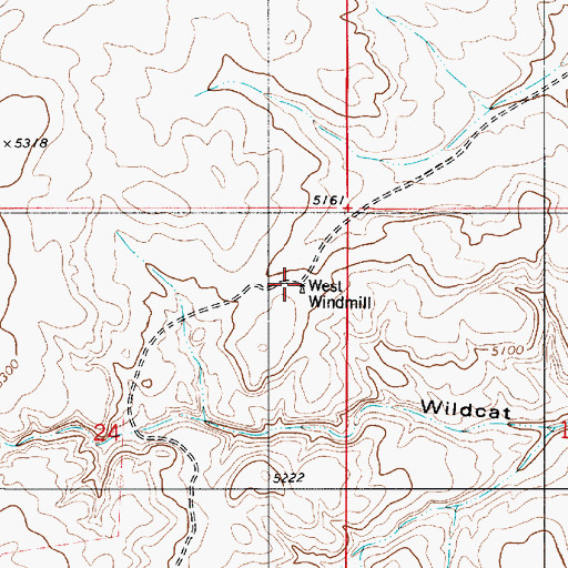 Topographic Map of West Windmill, NM