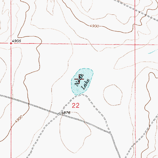 Topographic Map of North Lake, NM