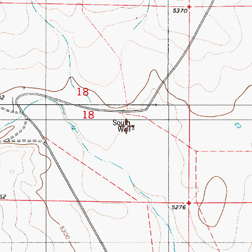 Topographic Map of South Well, NM