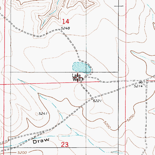 Topographic Map of Lake Well, NM