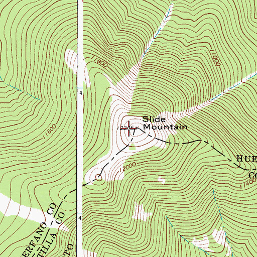 Topographic Map of Slide Mountain, CO