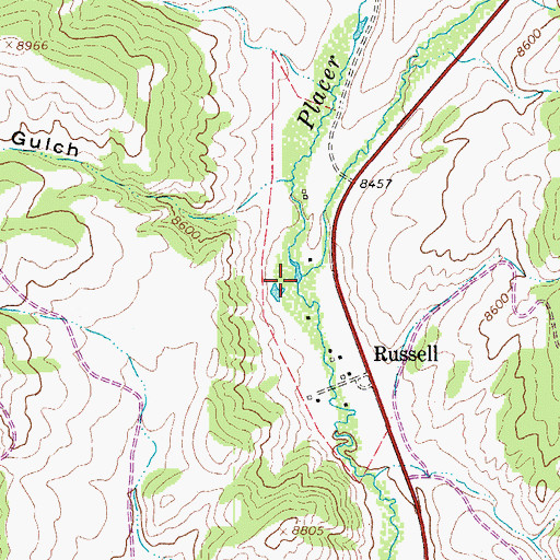 Topographic Map of Placer Creek, CO