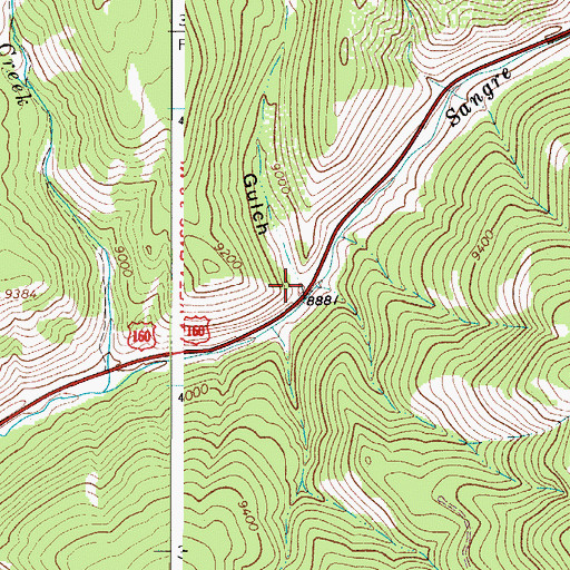 Topographic Map of Stearns Gulch, CO