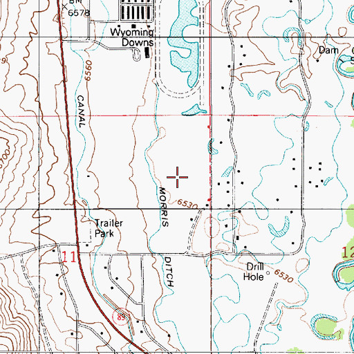 Topographic Map of Bear River, WY