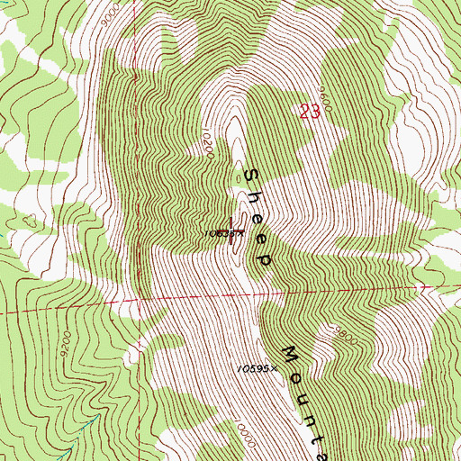 Topographic Map of Sheep Mountain, CO