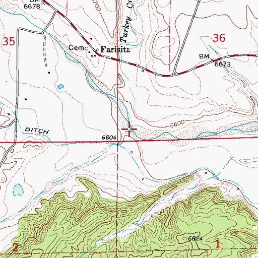 Topographic Map of Oak Creek, CO