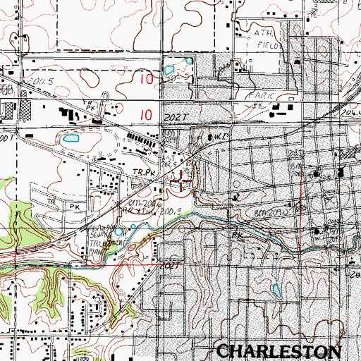 Topographic Map of Chambers Cemetery, IL