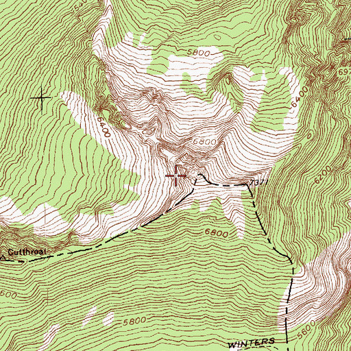 Topographic Map of Hinkhouse Peak, WA