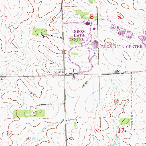 Topographic Map of Saint Pauls Norwegian Evangelical Lutheran Church (historical), SD