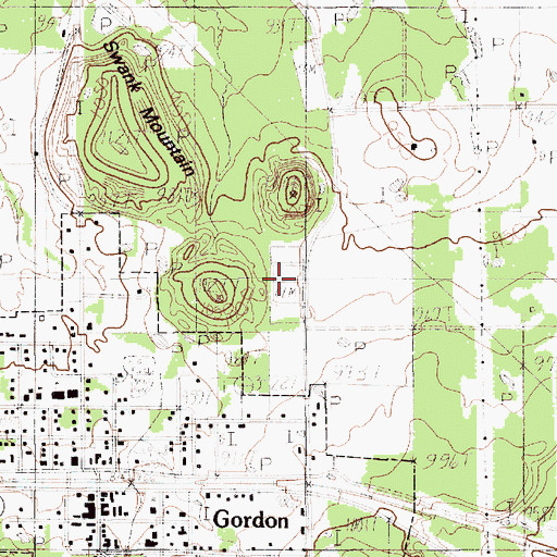 Topographic Map of New Gordon Cemetery, TX