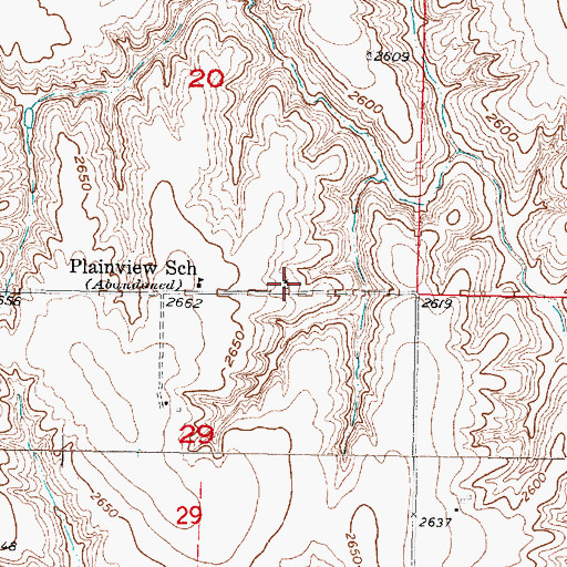 Topographic Map of Crampton School (historical), NE