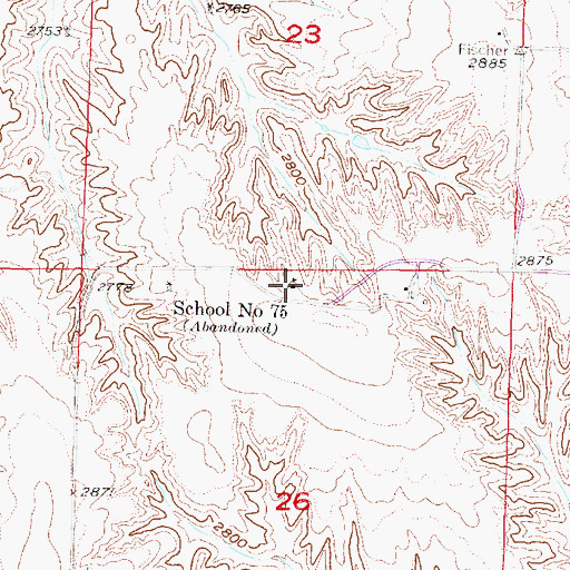 Topographic Map of Fischer School (historical), NE