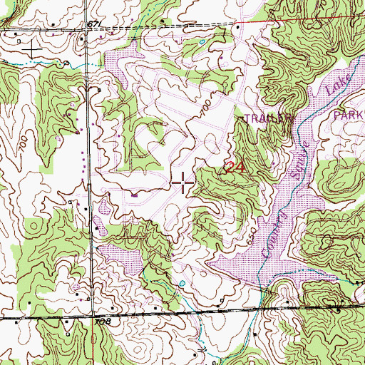 Topographic Map of Country Squire Lakes, IN