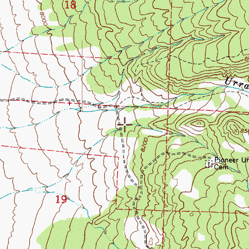 Topographic Map of Denton Canyon, CO