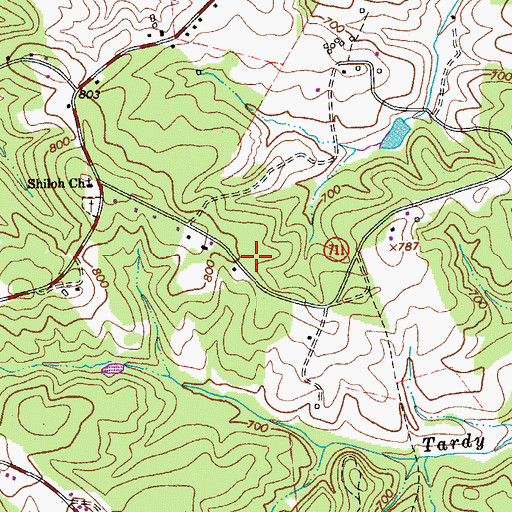 Topographic Map of Altavista District, VA
