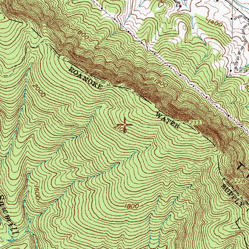 Topographic Map of Amsterdam District, VA