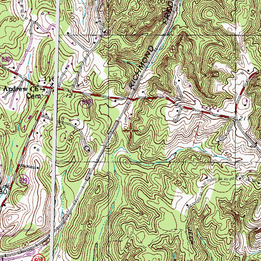 Topographic Map of Aquia District, VA