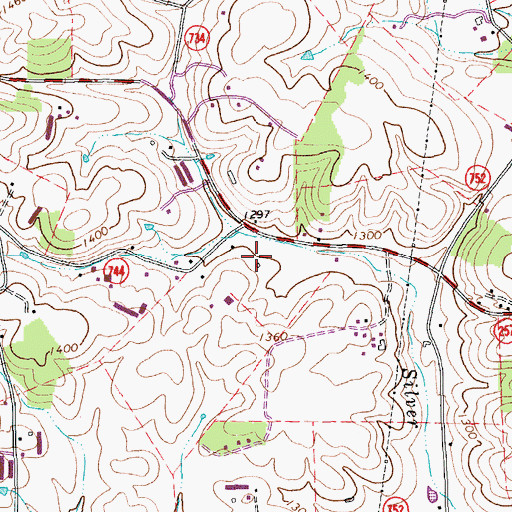 Topographic Map of Ashby District, VA