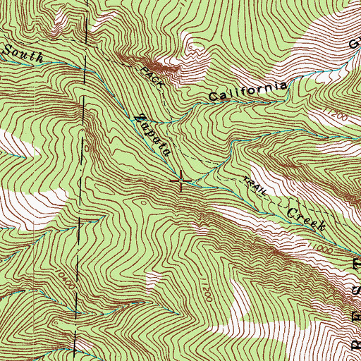 Topographic Map of North Fork South Zapata Creek, CO
