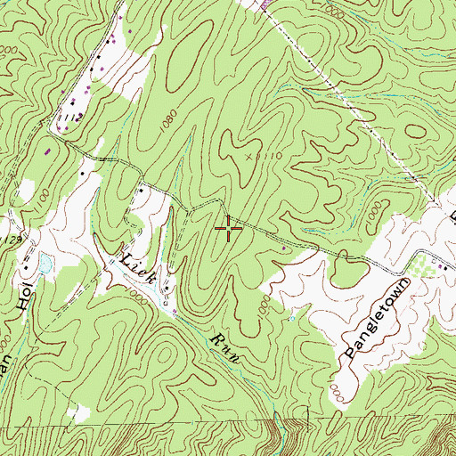 Topographic Map of Back Creek District, VA
