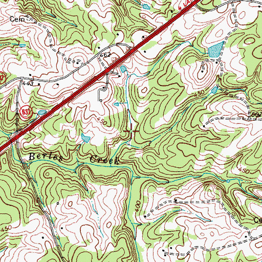 Topographic Map of Bacon District, VA