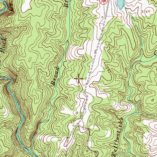 Topographic Map of Beaver Creek District, VA