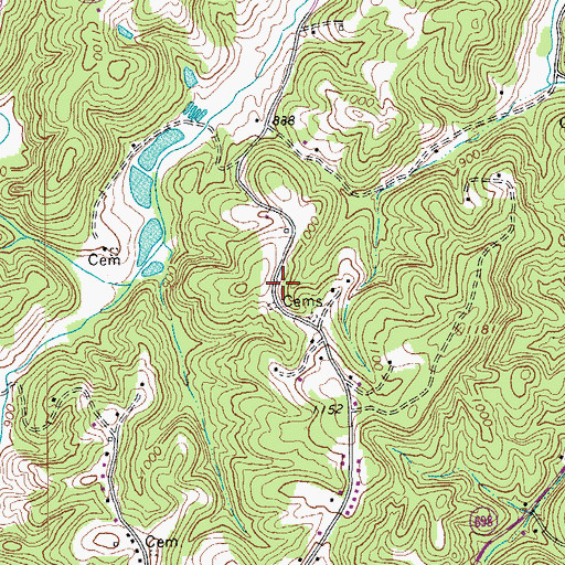 Topographic Map of Blackberry District, VA