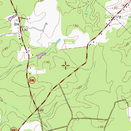 Topographic Map of Blackwater District, VA