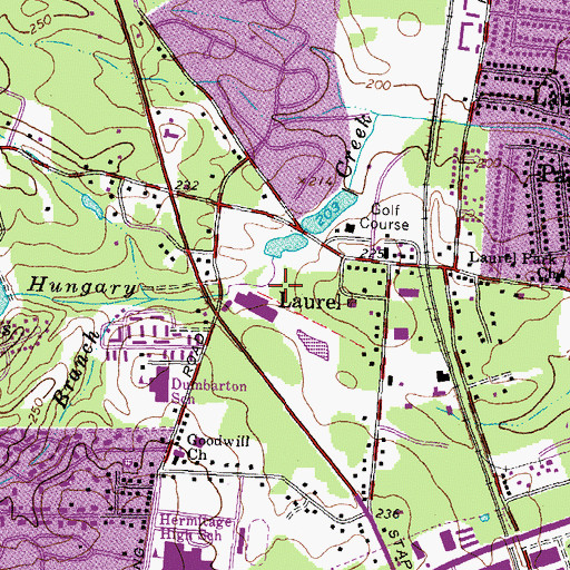 Topographic Map of Brookland District, VA