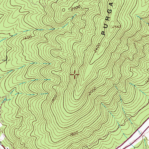 Topographic Map of Buchanan District, VA