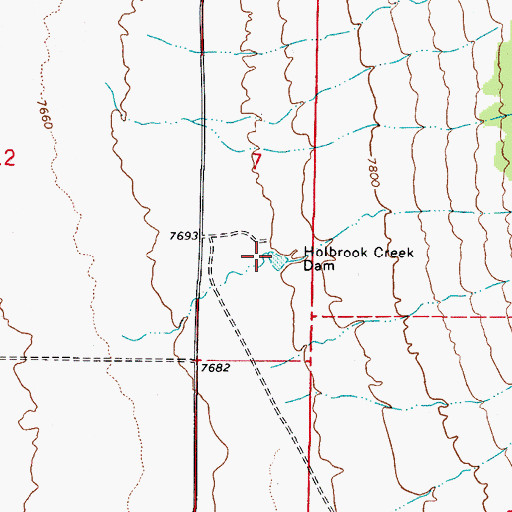 Topographic Map of Holbrook Creek Dam, CO