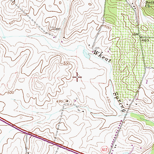 Topographic Map of Buckmarsh District, VA