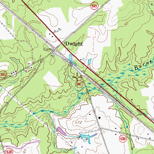 Topographic Map of Carrsville District, VA