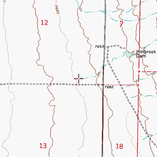 Topographic Map of Holbrook Creek, CO