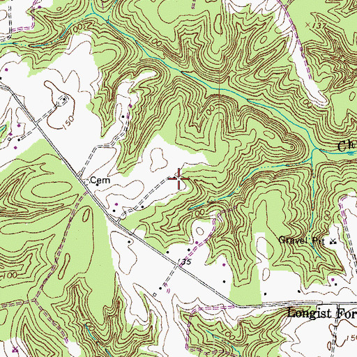 Topographic Map of Central District, VA