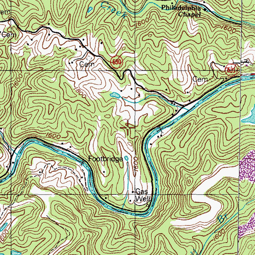 Topographic Map of Clintwood District, VA