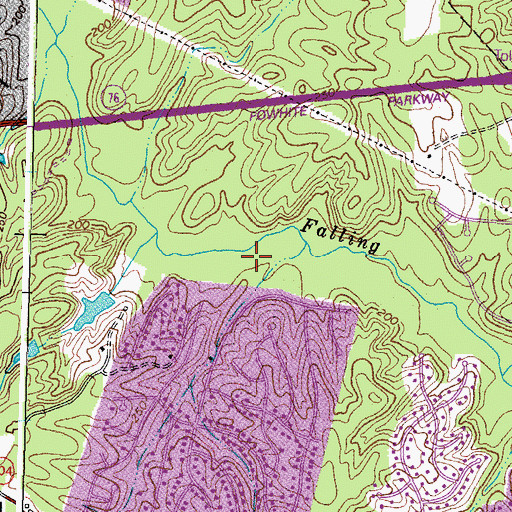 Topographic Map of Clover Hill District, VA