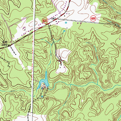 Topographic Map of Cold Harbor District, VA