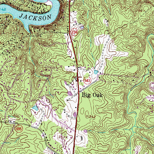 Topographic Map of Coles District, VA