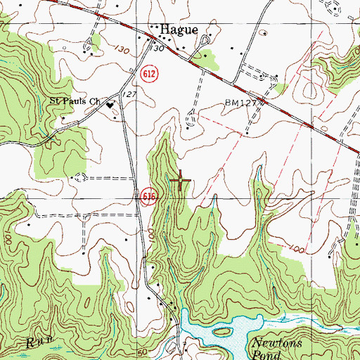 Topographic Map of Cople District, VA