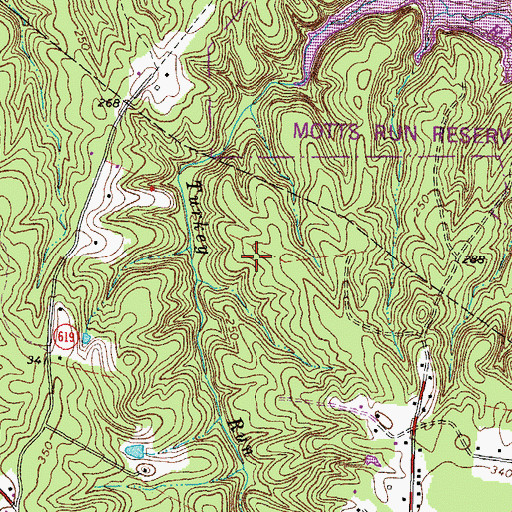 Topographic Map of Courtland District, VA